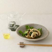 玉露 味匠（冷茶）×マッシュルームと玉露のサラダ